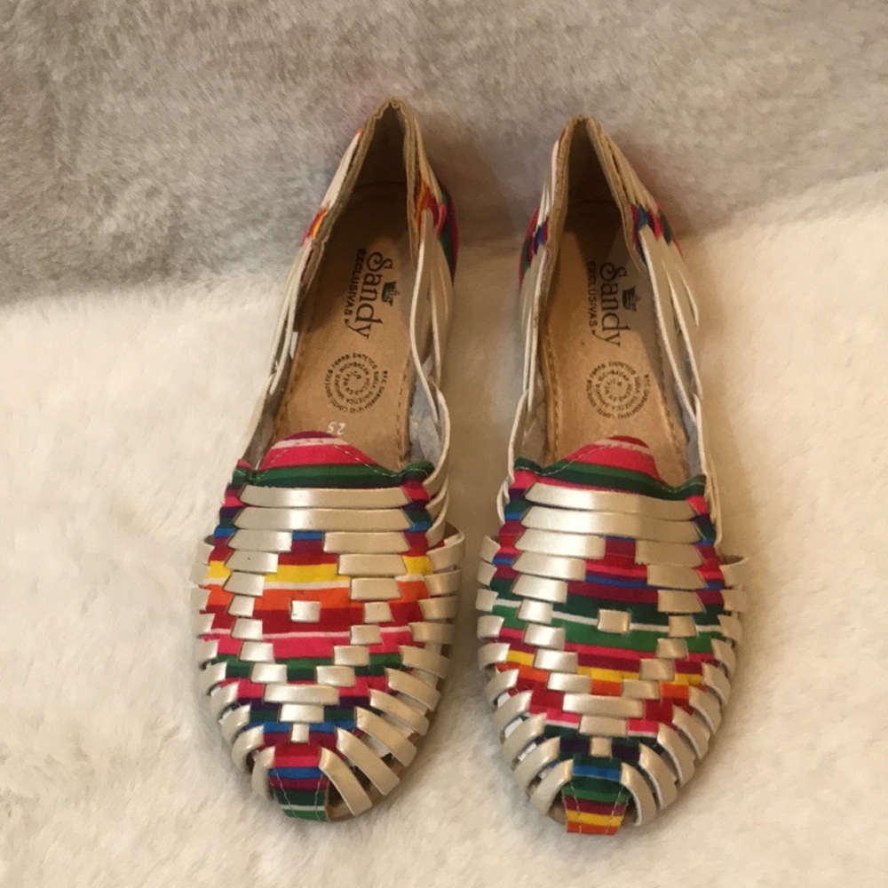 Sandy Exclusivas Womenś Multicolor Huarache Sandals Size 8.5